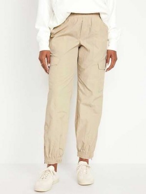Old Navy High-Waisted Ankle-Zip Cargo Jogger Pants Sportbekleidung Damen Grau | 0895PVAYN