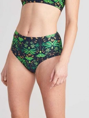 Old Navy High-Waisted Bikini Swim Bottoms Badeanzüge Damen Grün | 6259HGWNE