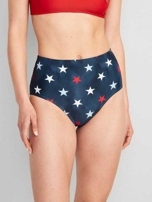 Old Navy High-Waisted Bikini Swim Bottoms Badeanzüge Damen Americana Stars | 7402QSZBD