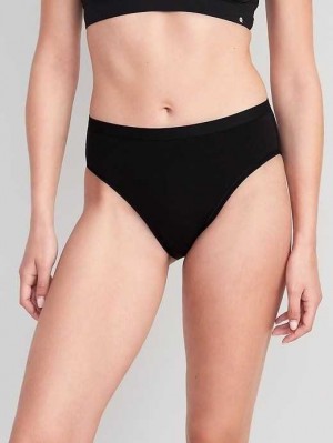 Old Navy High-Waisted Bikini Underwear Unterwäsche Damen Schwarz | 3682WGCUR