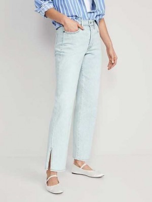 Old Navy High-Waisted Button-Fly OG Loose Side-Split Jeans Jeans Damen Leif | 6875PIZEF