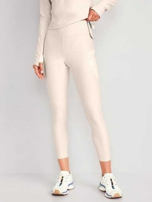 Old Navy High-Waisted Cloud+ 7/8 Leggings Sportbekleidung Damen Beige | 7302IJGPM