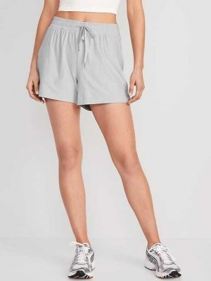 Old Navy High-Waisted Cloud 94 Soft Shorts Sportbekleidung Damen Grau | 9861AVHPX