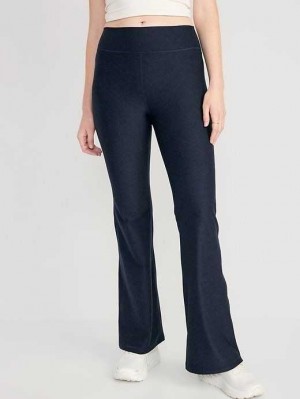 Old Navy High-Waisted Cloud+ Flare Leggings Sportbekleidung Damen Navy | 6732BAUSY