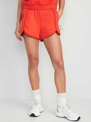 Old Navy High-Waisted Dynamic Fleece Shorts Sportbekleidung Damen Flame Attempt | 0365RSBTE
