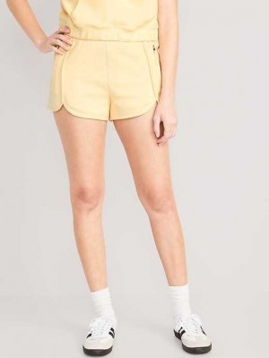 Old Navy High-Waisted Dynamic Fleece Shorts Sportbekleidung Damen Cool Almond | 3178RAEZM
