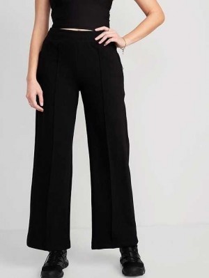 Old Navy High-Waisted Dynamic Fleece Weite-Leg Pants Sportbekleidung Damen Schwarz | 4531XAZDU