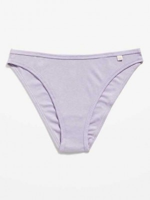 Old Navy High-Waisted French-Cut Rib-Knit Bikini Underwear Unterwäsche Damen Lavendel | 4350LTCXP