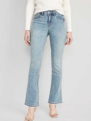 Old Navy High-Waisted Kicker Boot-Cut Jeans Jeans Damen Hellwaschen | 4126HMKLU