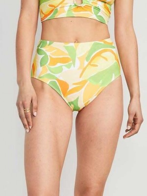 Old Navy High-Waisted Klassische Bikini Swim Bottoms Badeanzüge Damen Tropical Floral | 4762VSDNB