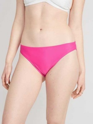 Old Navy High-Waisted Klassische Bikini Swim Bottoms Badeanzüge Damen Flamingo | 5738ZSTEP