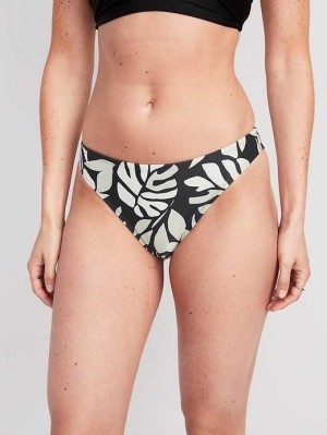 Old Navy High-Waisted Klassische Bikini Swim Bottoms Badeanzüge Damen Schwarz Weiß | 7294DZLQT