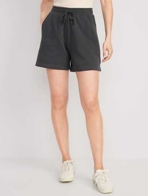 Old Navy High-Waisted Lounge Sweat Shorts Jogginghose Damen Panther | 5709UTIPD