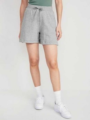 Old Navy High-Waisted Lounge Sweat Shorts Jogginghose Damen Grau | 1405DMRYE