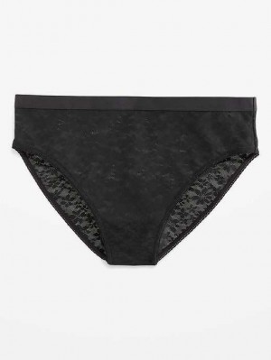 Old Navy High-Waisted Mesh Bikini Underwear BHs Damen Panther | 0613SOHDZ
