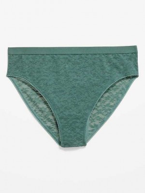 Old Navy High-Waisted Mesh Bikini Underwear BHs Damen Forest Shade | 6201BCLTX