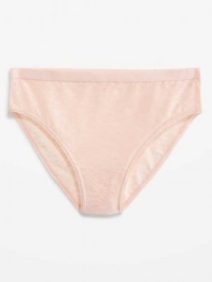 Old Navy High-Waisted Mesh Bikini Underwear BHs Damen Rosa | 8143WBZEL