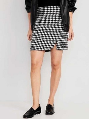 Old Navy High-Waisted Mini Skirt GolfSkirts Damen Schwarz Weiß | 1597DZJLR
