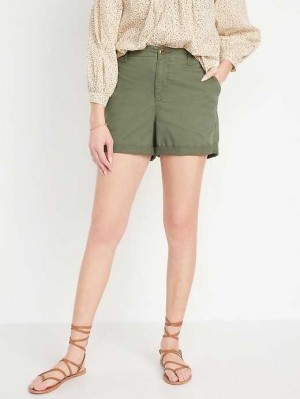 Old Navy High-Waisted OGC Pull-On Chino Shorts Kurze Hose Damen Alpine Tundra | 2693YMXIE