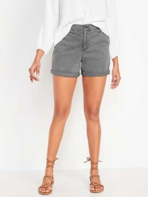 Old Navy High-Waisted OGC Pull-On Chino Shorts Kurze Hose Damen Panther | 5096TMECJ