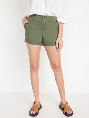 Old Navy High-Waisted OGC Pull-On Chino Shorts Kurze Hose Damen Alpine Tundra | 6832HWMGJ