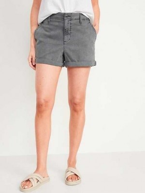 Old Navy High-Waisted OGC Pull-On Chino Shorts Kurze Hose Damen Panther | 9761WEXTD