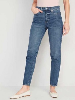 Old Navy High-Waisted OG Gerade Ankle Jeans Jeans Damen Waschen | 0791FERSU