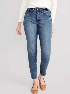Old Navy High-Waisted OG Gerade Ankle Jeans Jeans Damen Rigby | 0839QEWCU