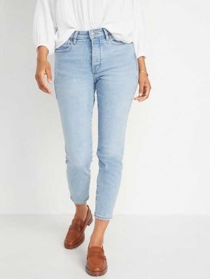 Old Navy High-Waisted OG Gerade Button-Fly Extra-Stretch Jeans Jeans Damen Kittycat | 2316GMDFL