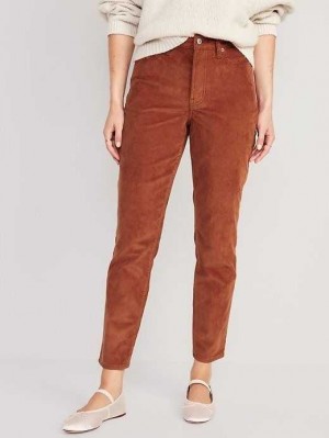 Old Navy High-Waisted OG Gerade Corduroy Ankle Pants Jeans Damen Umbria | 5923BCWGP