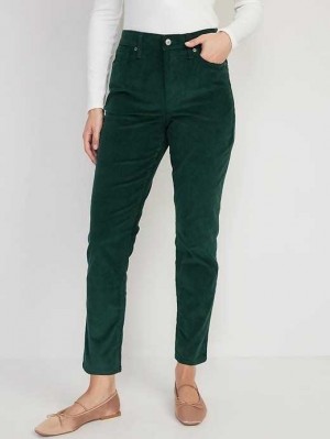 Old Navy High-Waisted OG Gerade Corduroy Ankle Pants Jeans Damen Türkis | 1429UMJZA