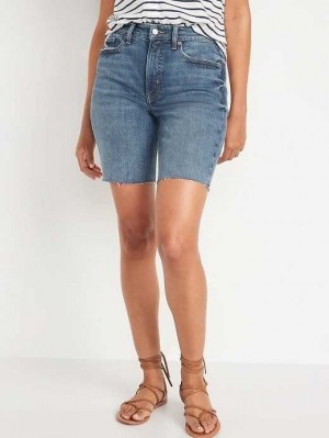 Old Navy High-Waisted O.G. Gerade Cut-Off Jean Shorts Unterteile Damen Suki | 8413PZJWY