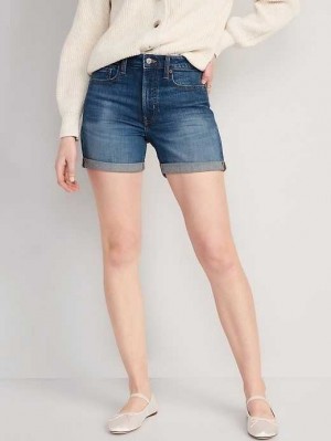 Old Navy High-Waisted O.G. Gerade Jean Shorts Kurze Hose Damen Rina | 1859AJKYF