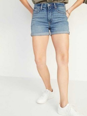Old Navy High-Waisted O.G. Gerade Jean Shorts Unterteile Damen Natalie | 5906ZNOBR