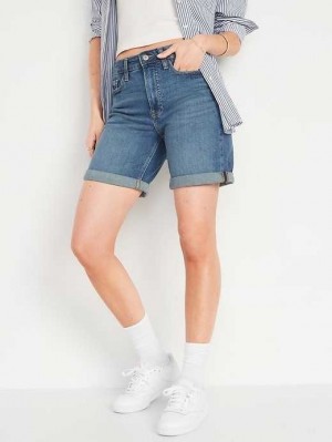 Old Navy High-Waisted OG Gerade Jean Shorts Unterteile Damen Suki | 8507AHZUI