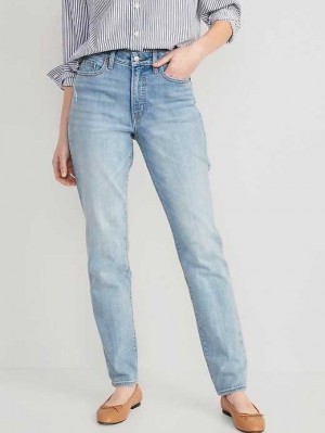 Old Navy High-Waisted OG Gerade Jeans Jeans Damen Avi | 2970EYRPA