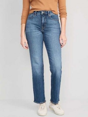 Old Navy High-Waisted OG Gerade Jeans Jeans Damen Saylor | 6135JYUCP