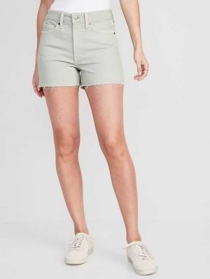 Old Navy High-Waisted OG Gerade Pop-Color Jean Cut-Off Shorts Kurze Hose Damen Grau | 6807EWNGJ