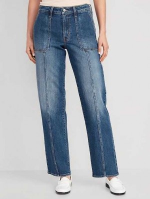 Old Navy High-Waisted OG Loose Utility Jeans Jeans Damen Knowles | 1207GUAYZ