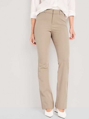 Old Navy High-Waisted Pixie Flare Pants Unterteile Damen Beige | 6702NSKZD
