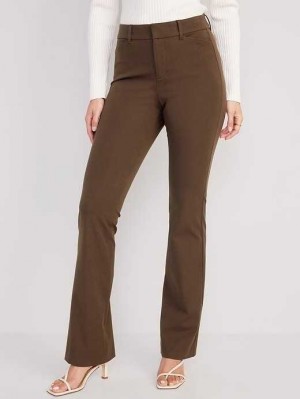 Old Navy High-Waisted Pixie Flare Pants Unterteile Damen Espresso | 8056ZGAFV