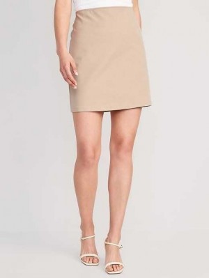 Old Navy High-Waisted Pixie Mini Skirt GolfSkirts Damen Beige | 4536AVMWO