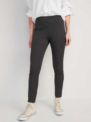 Old Navy High-Waisted Pixie Schlank Ankle Pants Hose Damen Dunkelgrau | 3695AVIZQ