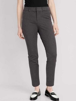 Old Navy High-Waisted Pixie Schlank Ankle Pants Unterteile Damen Dunkelgrau | 4639TQBNP