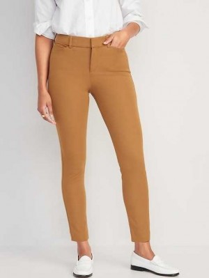 Old Navy High-Waisted Pixie Schlank Ankle Pants Unterteile Damen Bourbon | 6308PQIFE