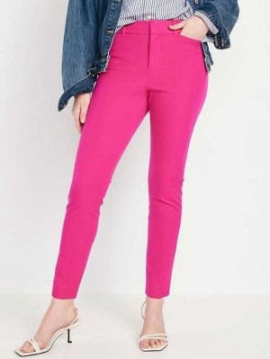 Old Navy High-Waisted Pixie Schlank Ankle Pants Unterteile Damen Rosa | 7214RKGTH