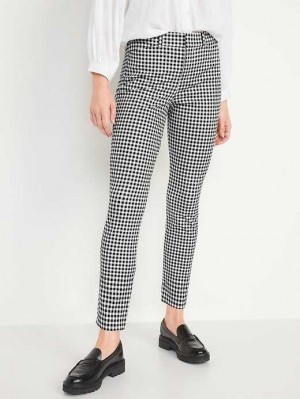 Old Navy High-Waisted Pixie Schlank Ankle Pants Unterteile Damen Schwarz Weiß | 7401NAUBH