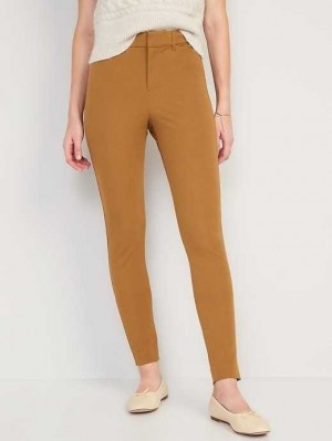 Old Navy High-Waisted Pixie Schlank Pants Unterteile Damen Bourbon | 2834RSBJO