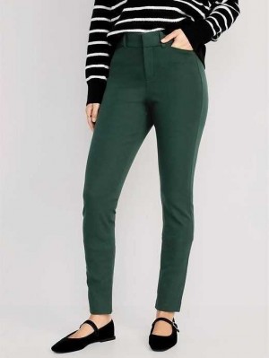 Old Navy High-Waisted Pixie Schlank Pants Unterteile Damen Dunkelgrün | 3615QSBMN