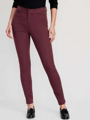 Old Navy High-Waisted Pixie Schlank Pants Unterteile Damen Raisin Arizona | 6370JNAWR